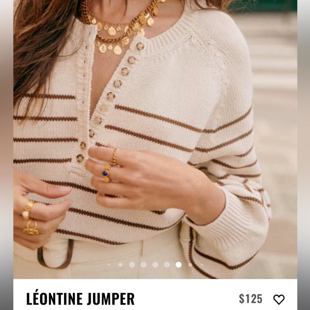 Sezáne Leontine Jumper in Camel/Ecru